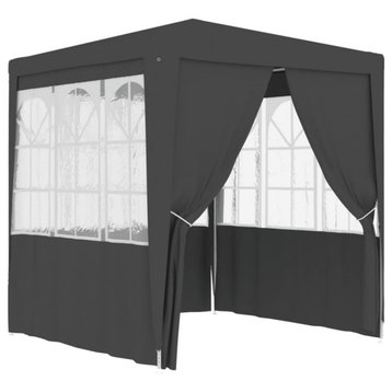 Vidaxl Professional Party Tent With Side Walls 8.2'x8.2' Anthracite 90 G/M