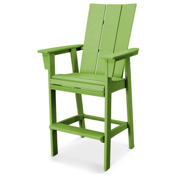 POLYWOOD Modern Adirondack Bar Chair, Lime