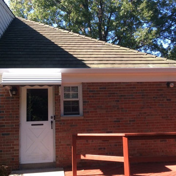 After 6 Inch Gutters and Spouts Shur-Flo Gutter Guards and New Awning Over Rear