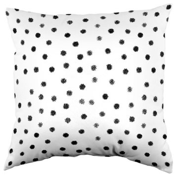 Dotted Double Sided Pillow, White, 16"x16"