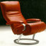 Kiri Reclining Leather Armchair, Red