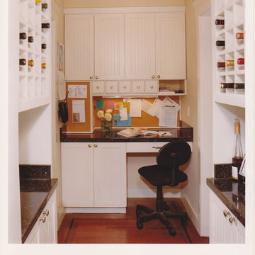 Home office with wine storage