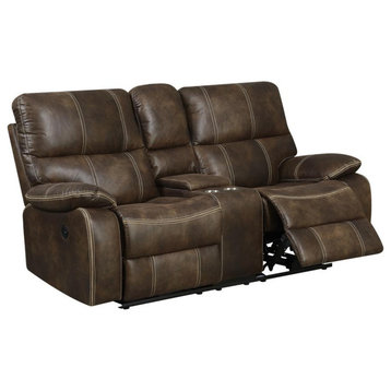 Power Reclining Loveseat with Dual Recliners, Hidden Storage