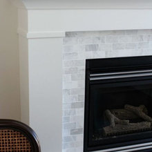 Fireplace Mantel & Tile