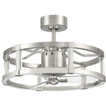 Alexis 1 Light 18 in. Indoor Ceiling Fan, Brushed Polished Nickel