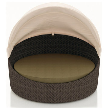 Wink Canopy Daybed, Chestnut, Heather Beige