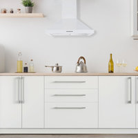 Ancona 24" 280 CFM Convertible Wall Pyramid Range Hood, White