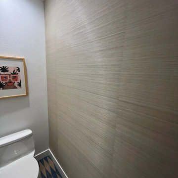 Powder room wallpaper installation New York, NY - 10023