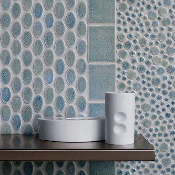 Vibe Oval Mosaic in Blue Shadow