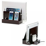 Great Useful Stuff - G.U.S. SMART Original Multi Charging Station + A/C USB Power Hub, Polished Chestnut - Turn any desk or table into a professional home office with our Original Multi Charging Station + USB Power Hub. This dock charges up to 11 devices simultaneously so you're always ready-to-go. Say goodbye to tangled cords and chargers and power up like a professional.