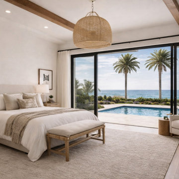 Primary Bedroom with Ocean & Pool Views