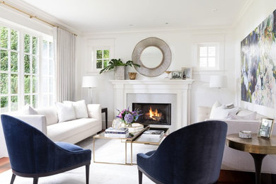 This is an example of a transitional living room in Vancouver.