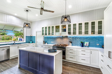Photo of a beach style kitchen in Brisbane.