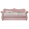 Violet Sleigh Arms Day Bed, Pink, Twin