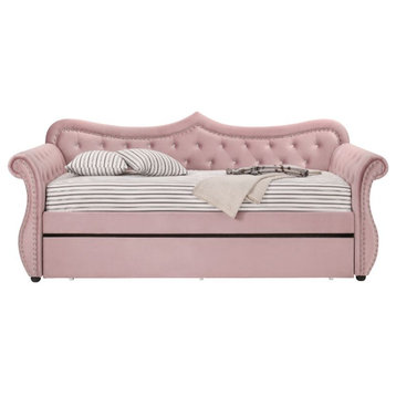 Violet Sleigh Arms Day Bed, Pink, Twin