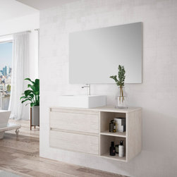 Carmen 47" wall mounted bathroom vanity. White Oak - Bathroom Vanities And Sink Consoles