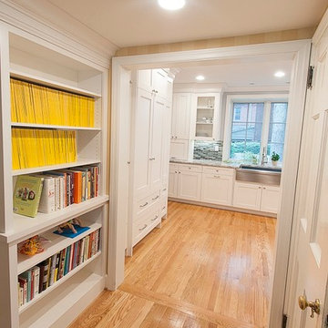 White Shaker Full Overlay Inset Kitchen Remodel