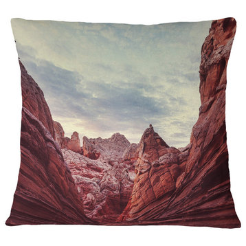 Vermillion Cliffs National Monument Park Landscape Wall Throw Pillow, 18"x18"