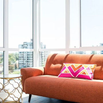Transitional Home with Pops of Color