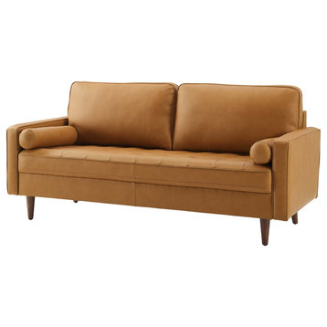 Sofa, Leather, Tan, Modern, Living Lounge Room Hotel Lobby Hospitality