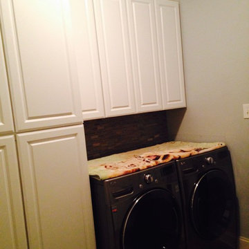 Small Laundry Room Cabinet Install and Tile work