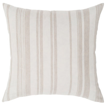 Baris BIS-001 Pillow Cover, Ivory/Beige, 18"x18", Pillow Cover Only