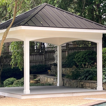 Pool Side Cabana - 15 ft x 15 ft with Metal Standing Seam Roof in Potomac MD