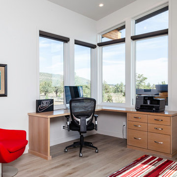 Home office overlooking corrals