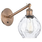 Innovations Lighting - Innovations Lighting 317-1W-AC-G362 Waverly, 1 Light Small Wall In Indus - The Small Waverly 1 Light Sconce is part of the BaWaverly 1 Light Smal Antique CopperUL: Suitable for damp locations Energy Star Qualified: n/a ADA Certified: n/a  *Number of Lights: 1-*Wattage:100w Incandescent bulb(s) *Bulb Included:No *Bulb Type:Incandescent *Finish Type:Antique Copper