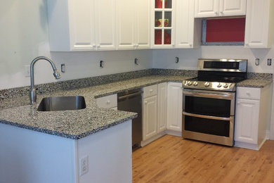 Kitchen - coastal kitchen idea in Other