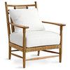 Abigail Rush Arm Chair, White Denim