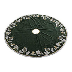 Velvet Pomegranate Tree Skirt - New - Christmas Tree Skirts