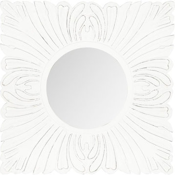 Acanthus Mirror - Antique White