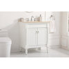 Elegant Decor Lexington 30" Solid Wood Single Bathroom Vanity in Antique White