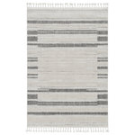 KAS - KAS Willow 1106 Ivory Gray Landscape Area Rug, 5'x8' - Combined with comfort, style, and design these rugs are out of this world trendy! Willow is 100% polyester machine woven with a decorative cut loop pile and of course, fringe! These rugs will be a statement piece in your home for years. Exclusively made in Turkey.