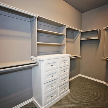 Walk-in Closet with Built-in Chest of Drawers