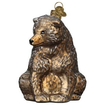 Old World Christmas Vintage Bear Blown Glass Ornament
