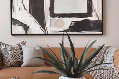 Example of a trendy living room design in Phoenix