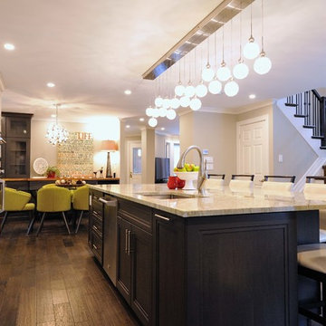 Ottawa Transitional Kitchen and stairs