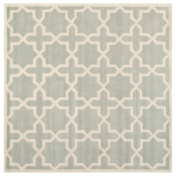 Safavieh Chatham Collection CHT732 Rug, Grey/Ivory, 8'9" Square