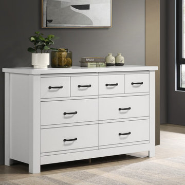 Cassini 51" White 6-Drawer Dresser