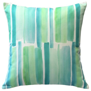 Pillow Decor - Beach Glass Blue Throw Pillow 20x20