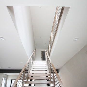 Project #66 | Modern Staircase with Twin Metal Stringers