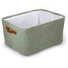 Striped Organizational Storage Basket, 3-Piece Set, Blue/Neutral