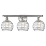Innovations Lighting - Innovations Lighting 516-3W-SN-G1213-8 Deco Swirl-3 Light Bath Vanity - Fixture can be hung with bulbs facing up or downbDeco Swirl-3 Light B Brushed Satin NickelUL: Suitable for damp locations Energy Star Qualified: n/a ADA Certified: n/a  *Number of Lights: 3-*Wattage:100w Medium Base bulb(s) *Bulb Included:No *Bulb Type:Medium Base *Finish Type:Brushed Satin Nickel