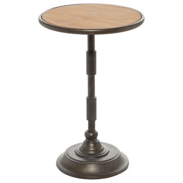 Industrial Black Metal Accent Table 37882