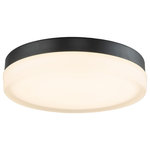 Kira Home - Kira Home Luna 11" Flush Mount Ceiling Light, Integrated 25W LED, Frosted Glass - *[LOW-PROFILE MODERN DESIGN] The LED flush mount ceiling light showcases a modern design and classy black finish. With a selectable color switch, preset your preferred color temperature to 2700K/3500K/5000K (soft white to daylight). Complemented with a high quality frosted glass diffuser, this close to ceiling light is easy on the eyes and eliminates glare and can accommodate any decor, making it a prime choice among interior designers and builders for remodels and new construction