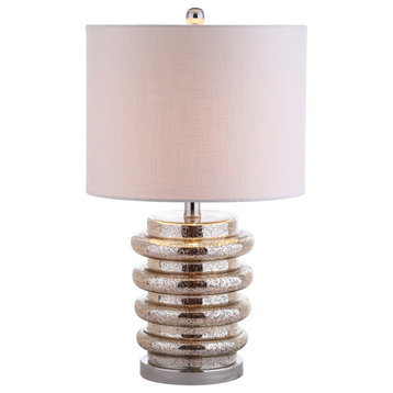Allen 22.75" LED Glass Table Lamp, Mercury Silver