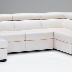 Natuzzi Editions Contemporary Leather Sectional Sofa B634 - Sectional Sofas
