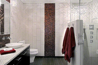 Inspiration for a contemporary bathroom remodel in Chicago